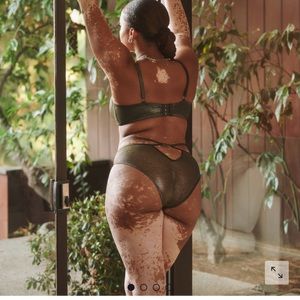 Savage X Fenty Going Platinum Mesh Cheeky Panty